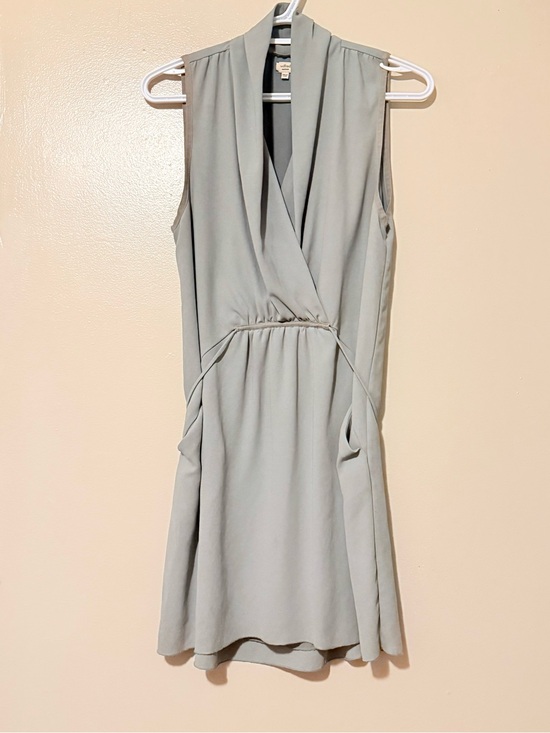 Wilfred Dresses & Skirts - Wilfred Sleeveless Wrap-Front Dress in Light Sage Green